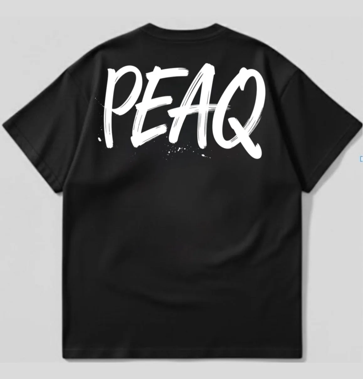 PEAQ “Signature Script” Oversized Tee - Black — PEAQ apparel